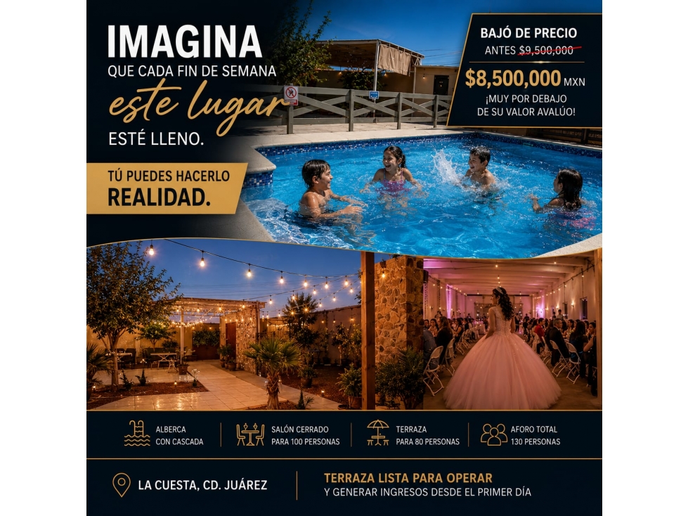 Terraza 1700 m2. La Cuesta