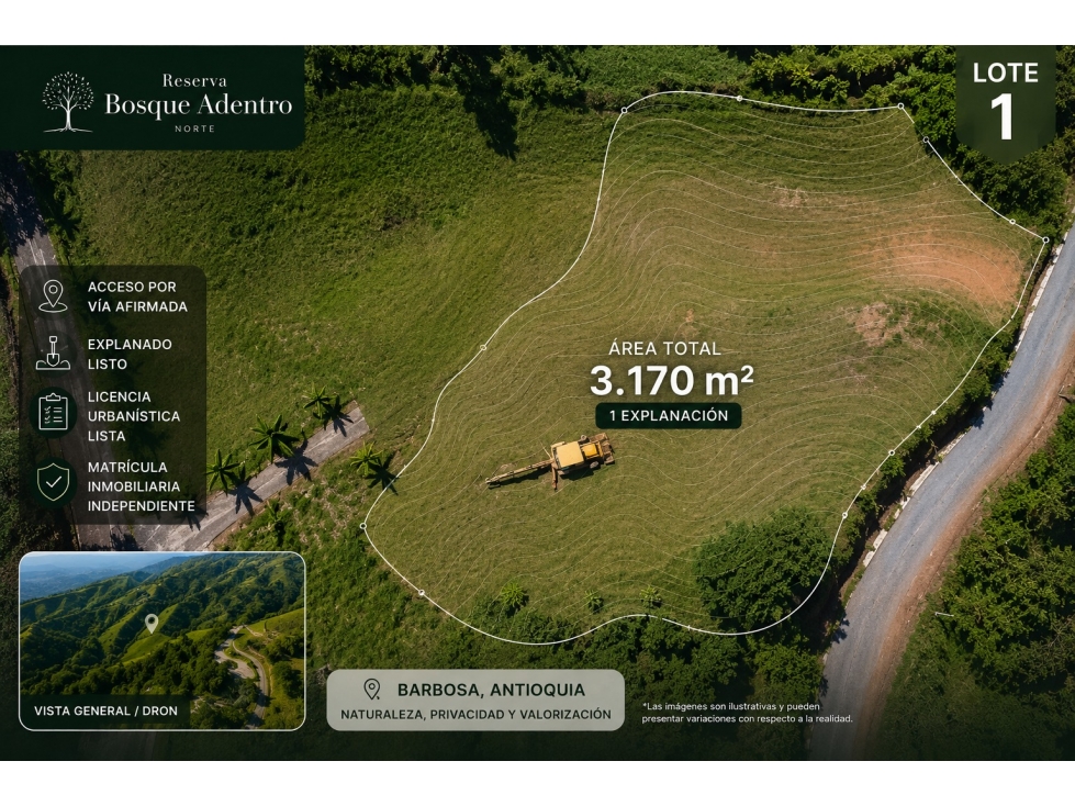 Se vende hermoso Lote ubicado entre Barbosa y Porce