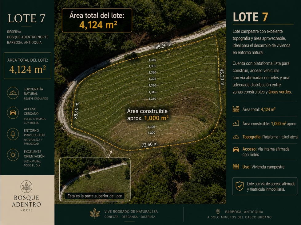 Se vende hermoso Lote ubicado entre Barbosa y Porce Lote 7 — foto 2