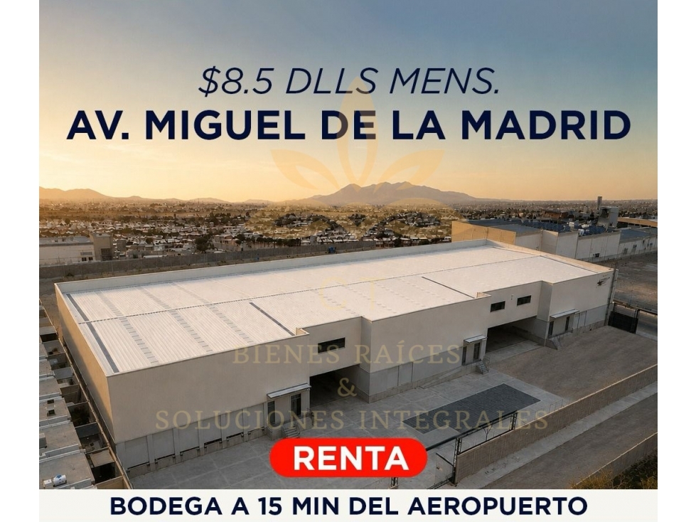 Bodega nueva en renta de 1,512.17 m² Cd. Juárez Chihuahua - 1