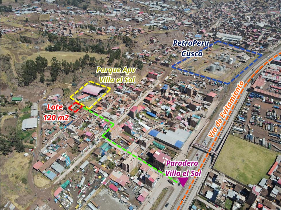 VENDO LOTE DE 120 M2 EN APV VILLA EL SOL PETROPERU SAN JERONIMO CUSCO - 2