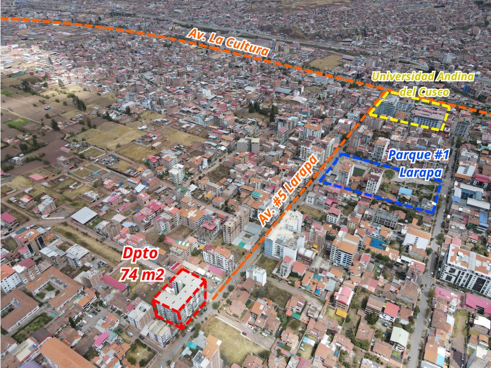 VENDO DEPARTAMENTO EN ESQUINA 74 M2 CON COCHERA Y DEPOSITO LARAPA - 3