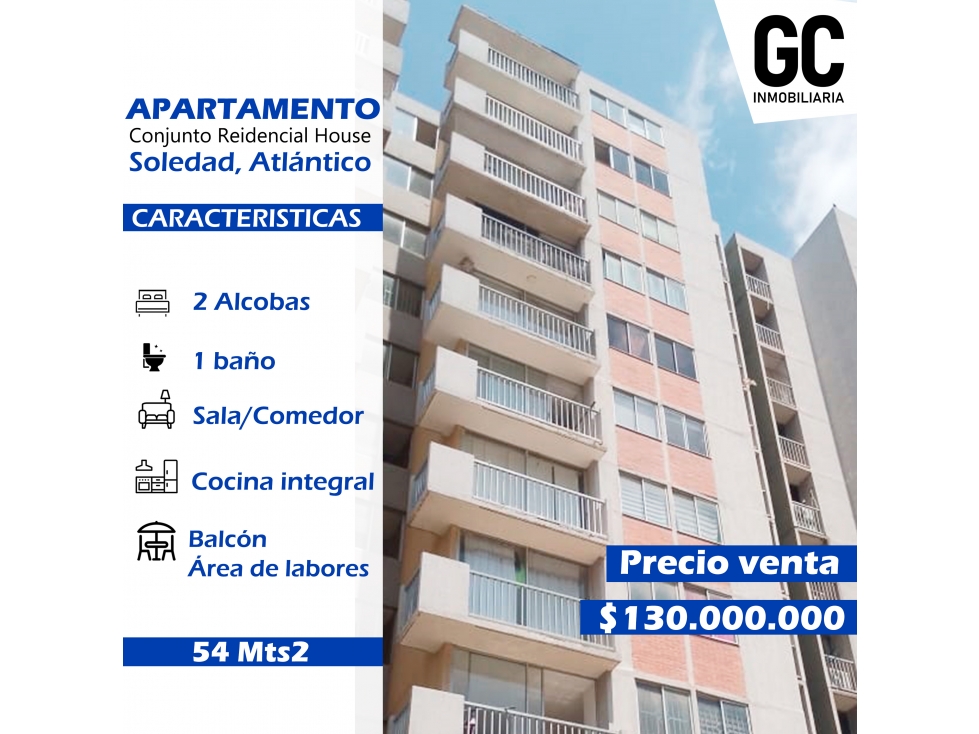 se vende apartamento piso 12- Conjunto residencial House-Soledad - 1