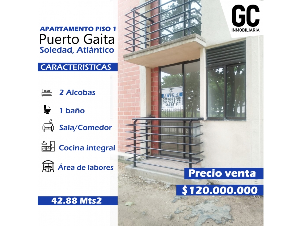 Se vende apartamento piso 1 Puerto gaita- Soledad - 1