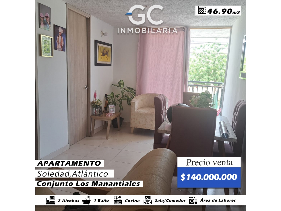 Se vende apartamento Conjunto los manantiales Tulipan - Soledad