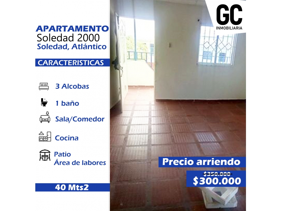 Se arrienda apto soledad 2000 (Soledad Atlantico) - 1