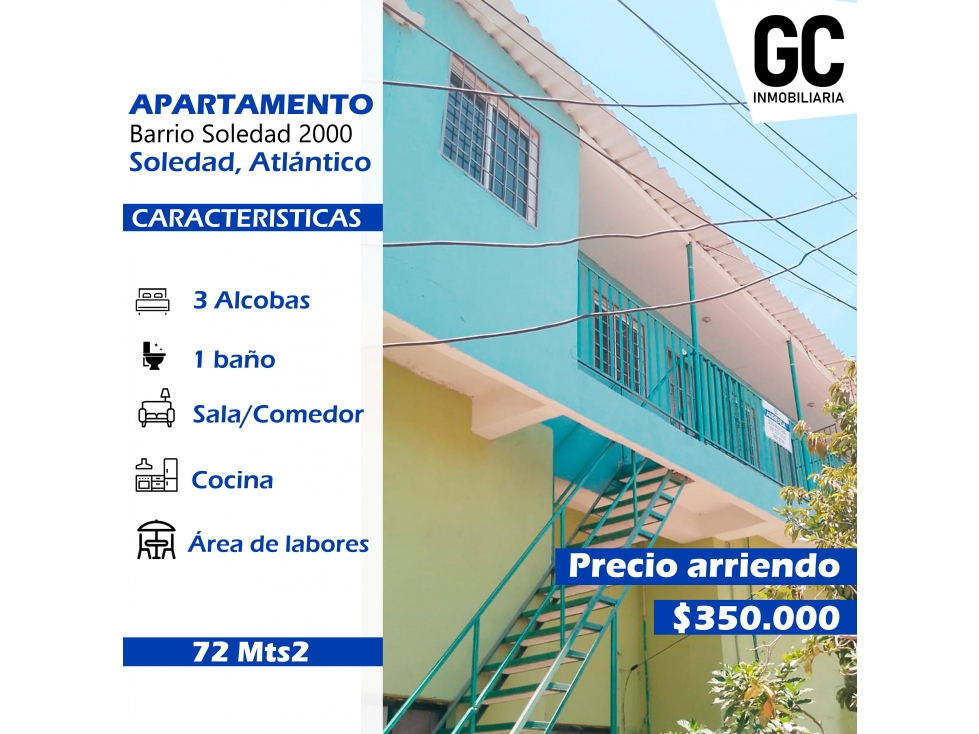 Se arrienda apartamento - Soledad 2000 - Soledad