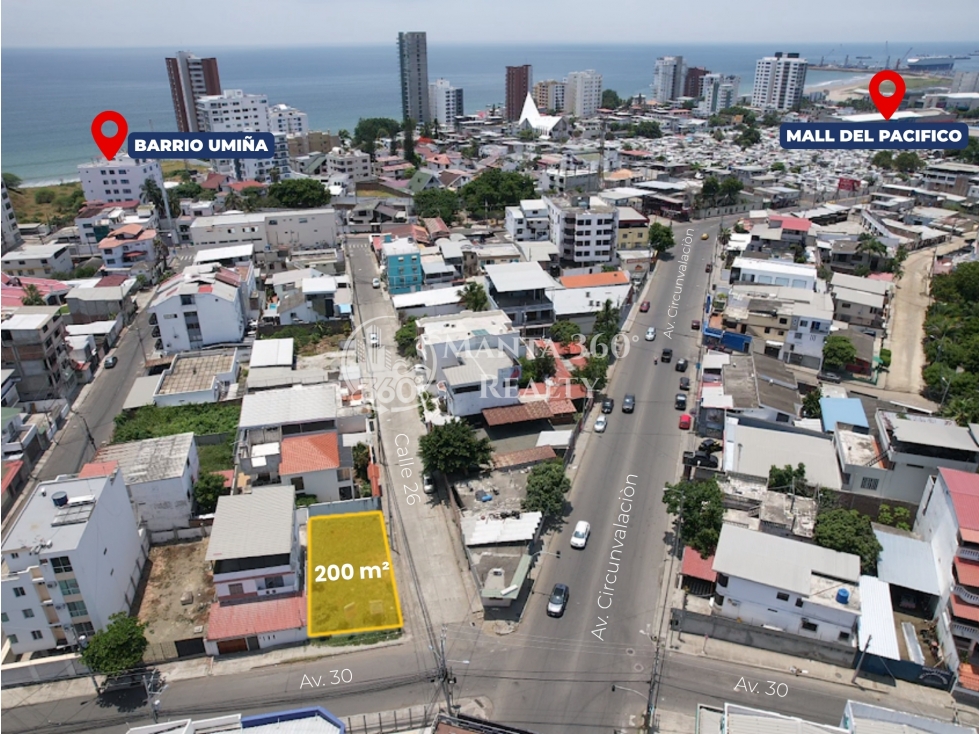 Terreno comercial esquinero en venta - Barrio Umiña, Manta — foto 4
