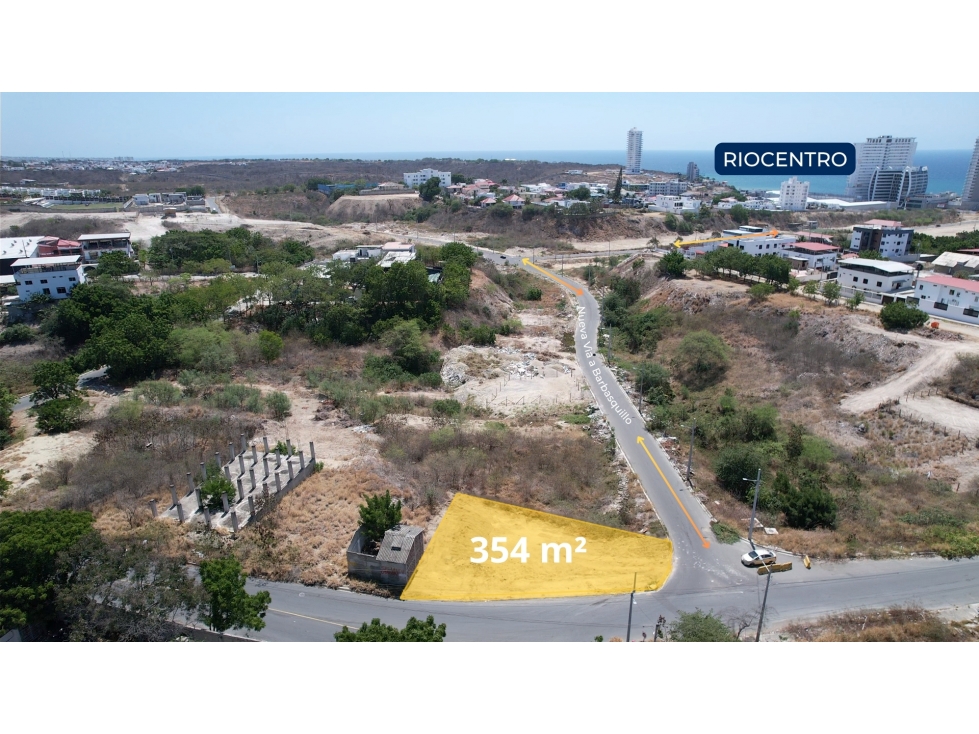 Terreno en venta en Manta | Ciudadela Universitaria, 354 m² esquinero — foto 3