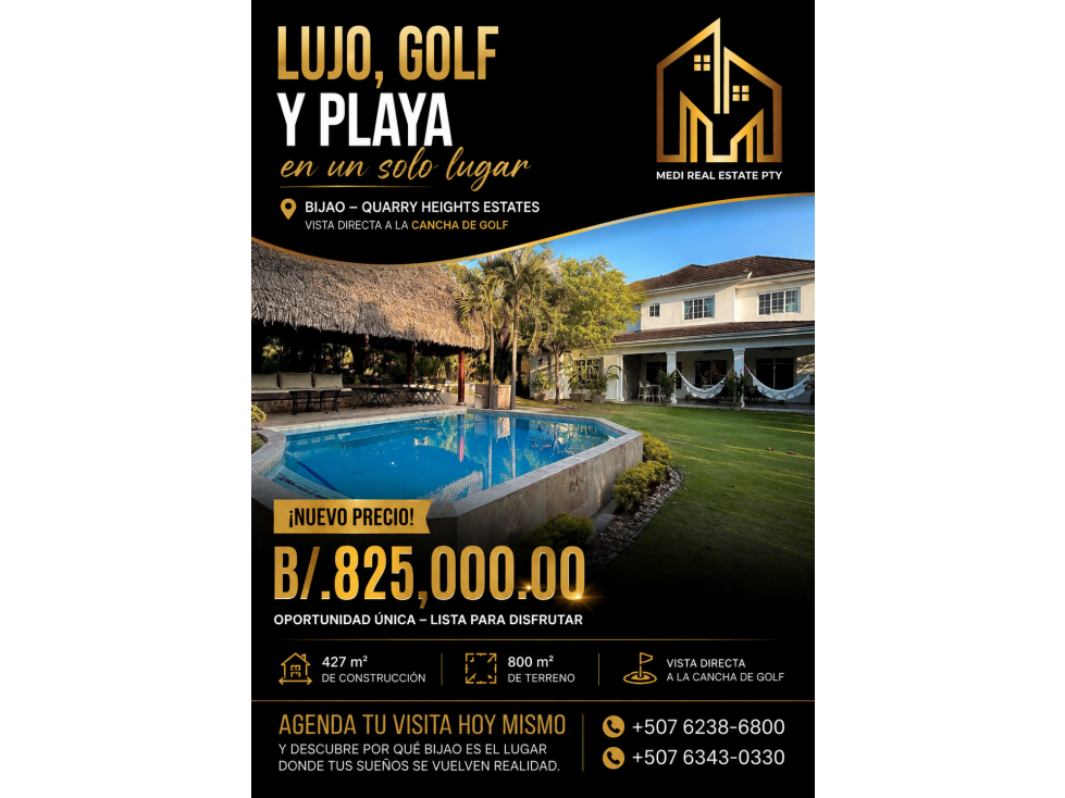 Exclusiva Residencia en Bijao Quarry Heights Estates Rebajado