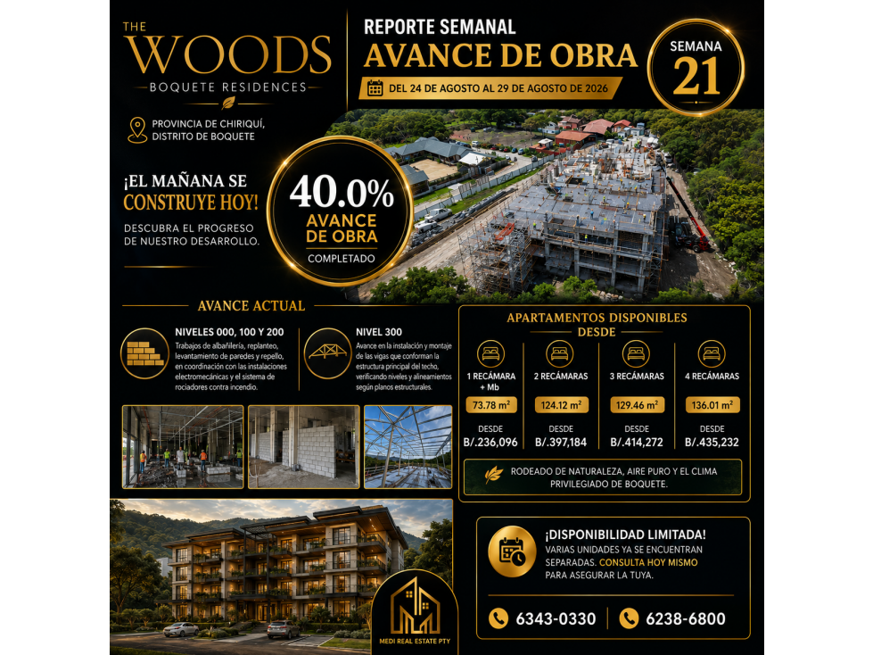 THE WOODS BOQUETE RESIDENCES | PREVENTA EXCLUSIVA