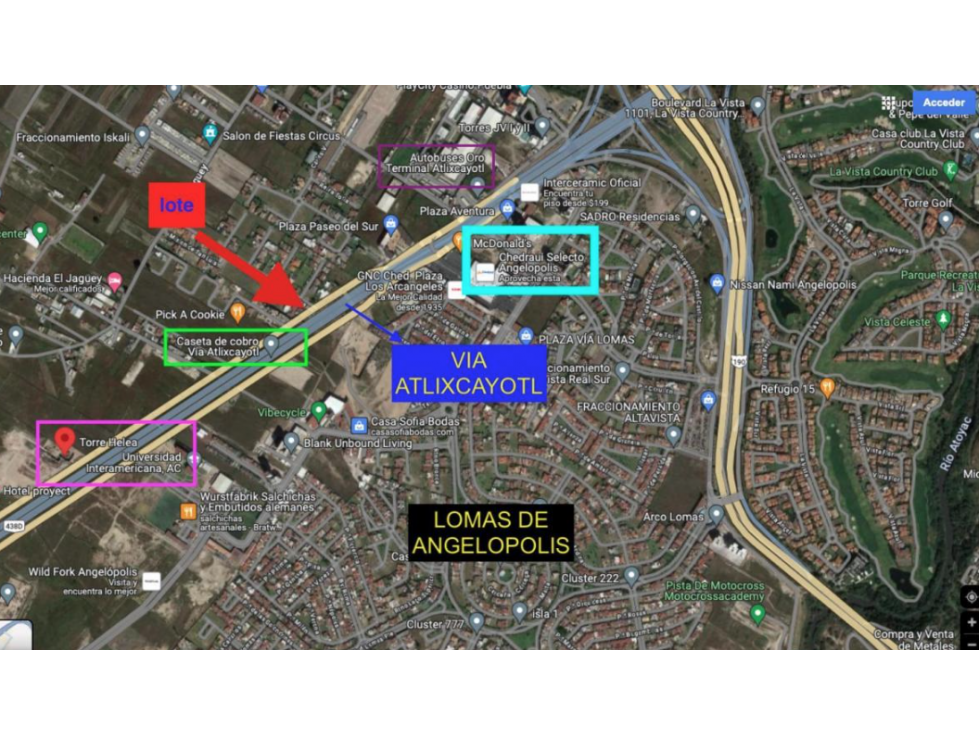 Terreno en Venta sobre Atlixcáyotl Cholula Puebla - 2