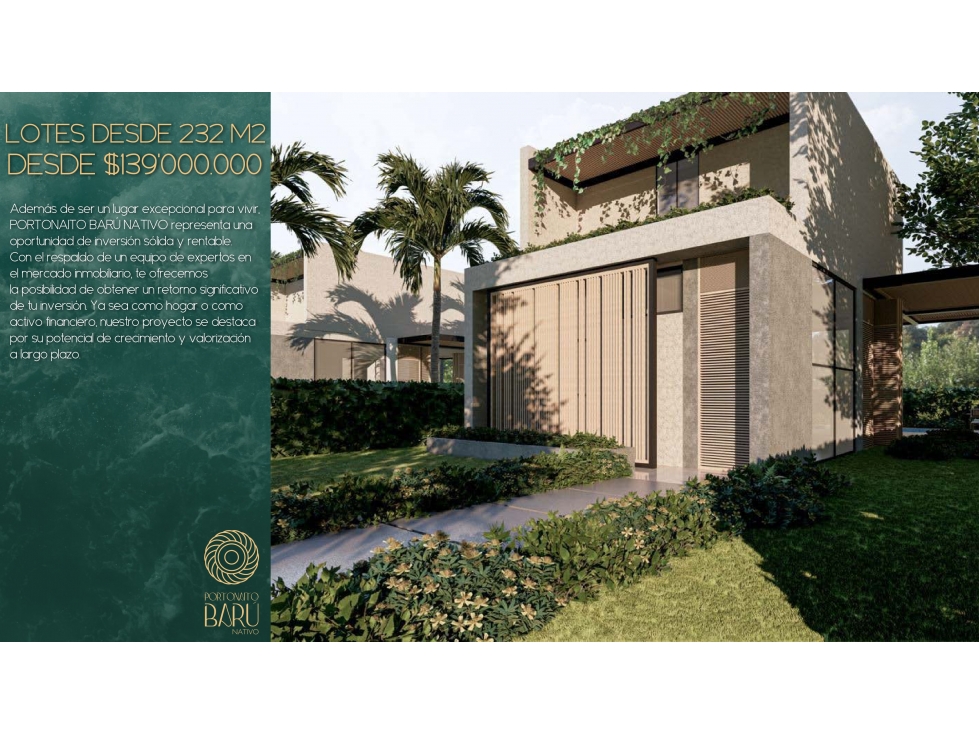 LOTES Y CASAS PARA USO TURISTICO PARA VENTA EN ISLA BARU — foto 2