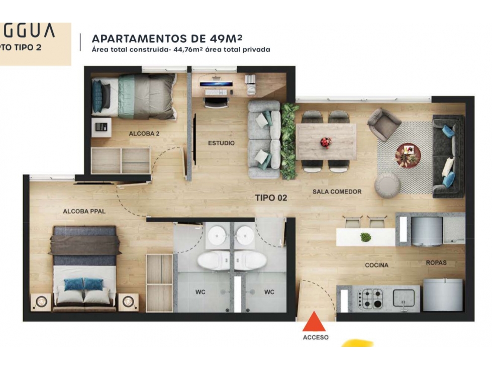 Cesión de derechos apartamento en obra gris - Caldas — foto 2