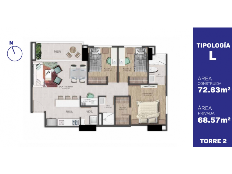 Se Vende Apartamento Ciudad del Rio - Derecho Fiduciario