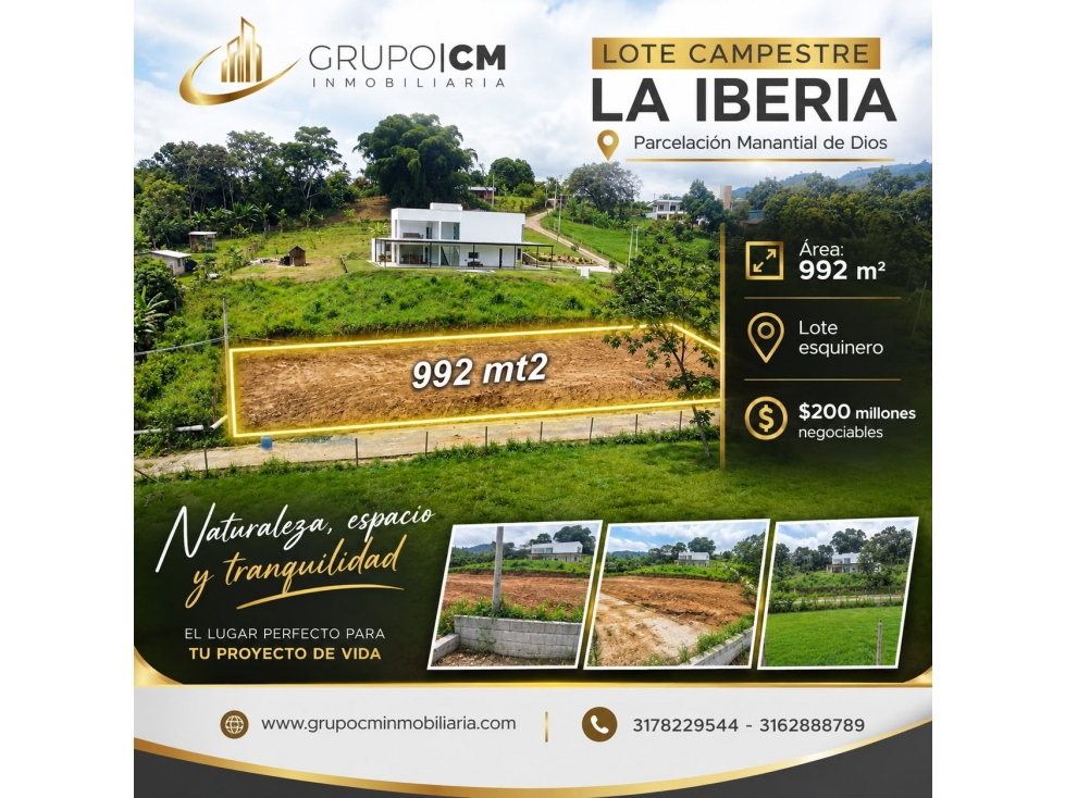 SE VENDE LOTE CAMPESTRE LA IBERIA - TULUA - 1