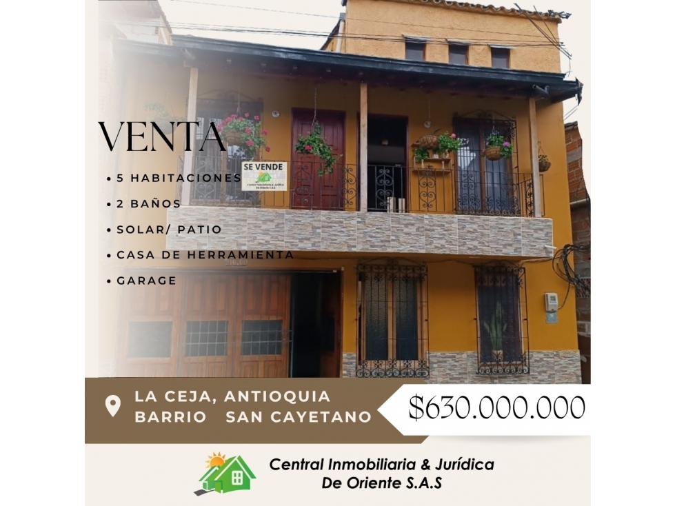 Casa en venta Sector San Cayetano, La Ceja, Antioquia