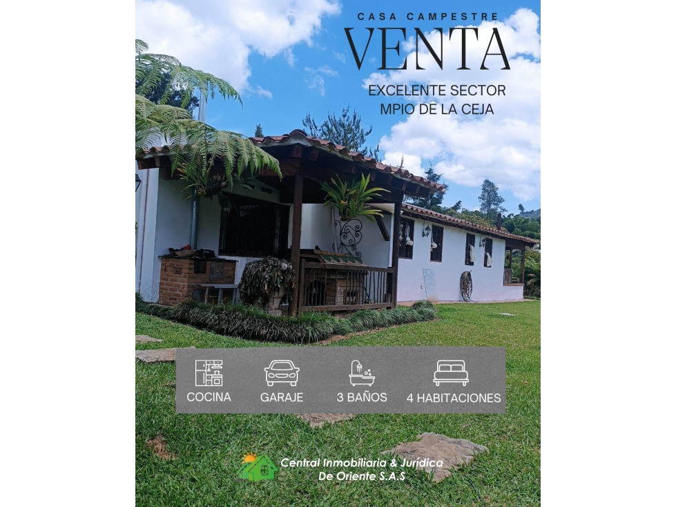 CASA FINCA EN VENTA VEREDA SAN NICOLÁS (SECTOR CHAPARRAL)