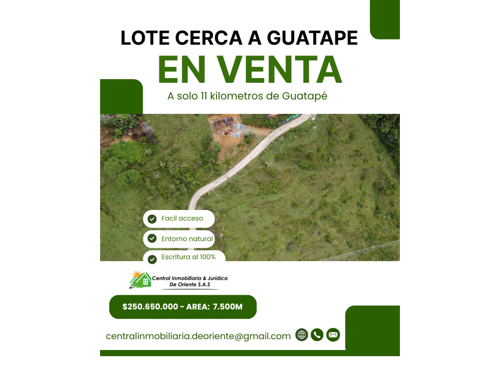 LOTE EN VENTA GUATAPÉ ANTIOQUIA