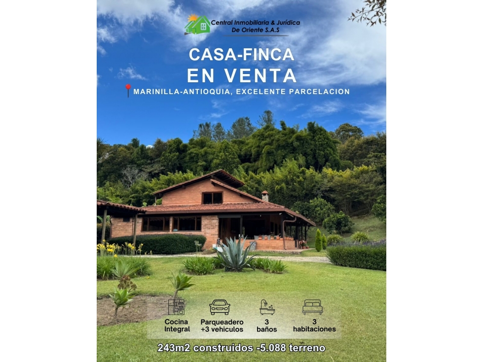 CASA CAMPESTRE EN VENTA MARINILLA, ANTIOQUIA