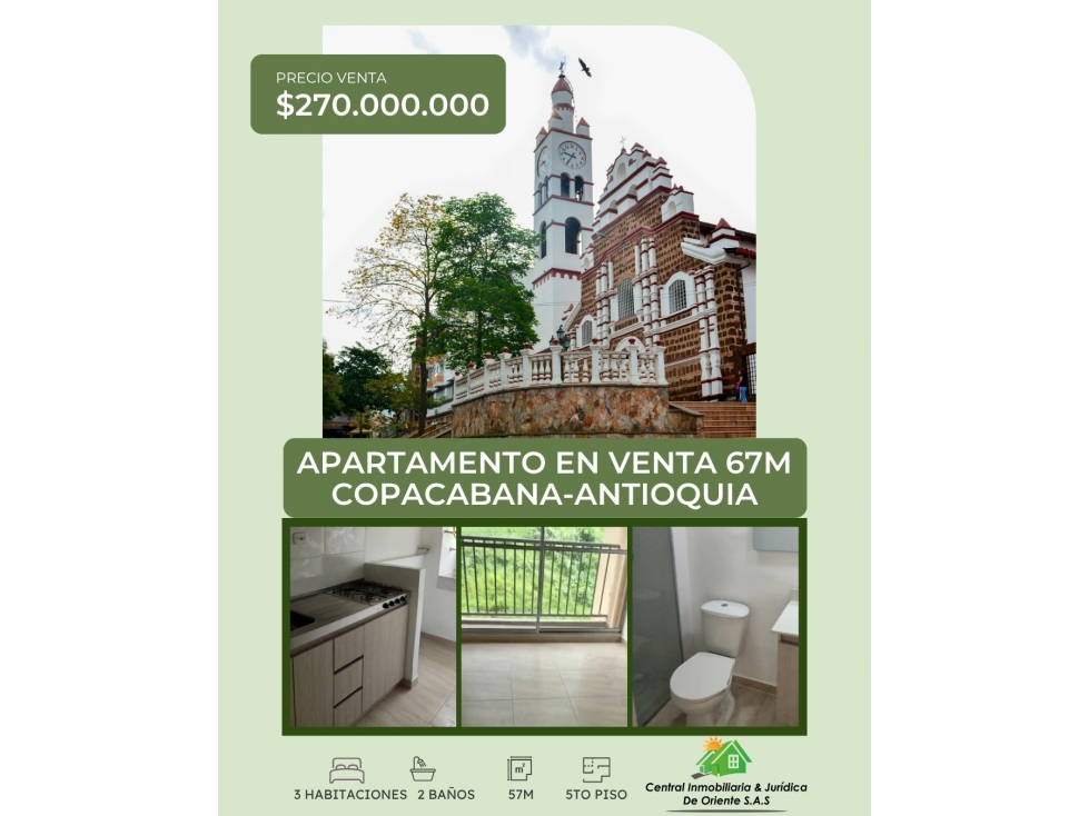 APARTAMENTO EN VENTA COPACABANA