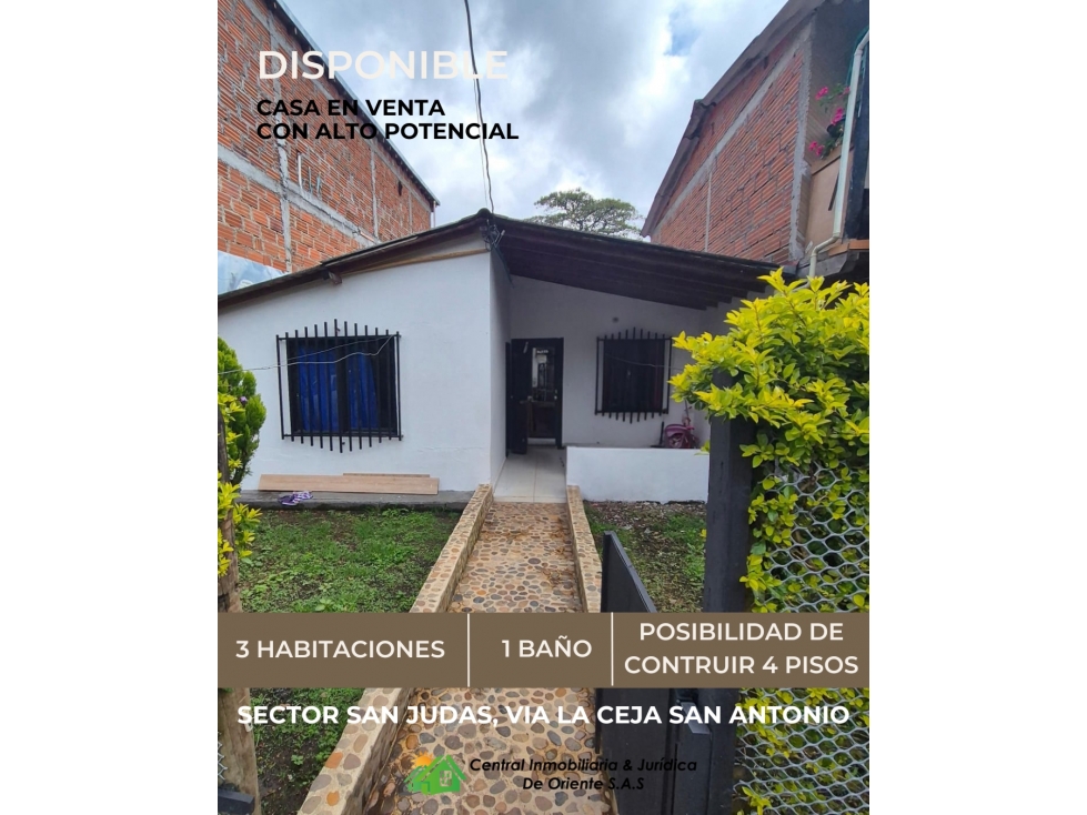 VENDO CASA PRIMER PISO ALTO CON POTENCIAL