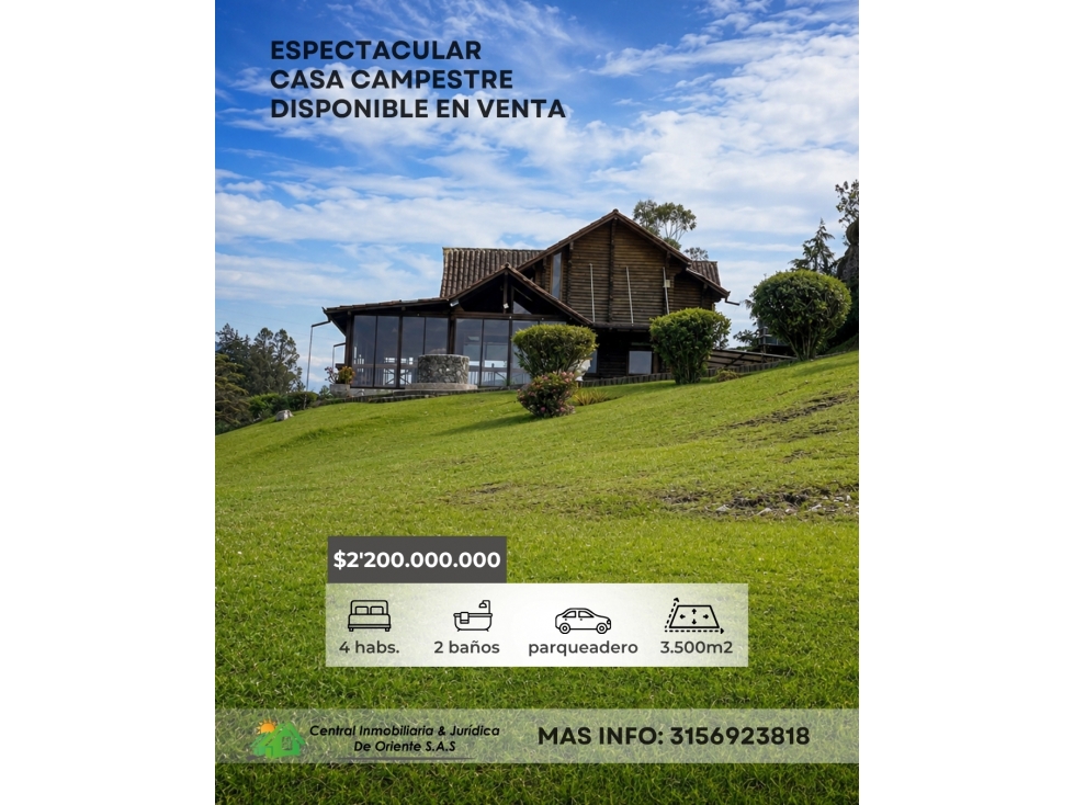 VENDO CASA FINCA SECTOR EL CHUSCAL, ENTRE LA CEJA Y EL RETIRO