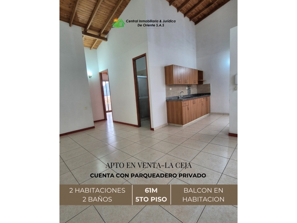 ¡APARTAMENTO CON PARQUEADERO EN VENTA -LA CEJA!