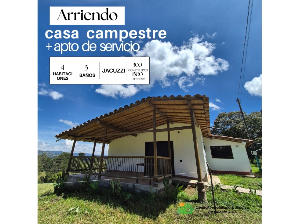 CASA CAMPESTRE EN ARRIENDO | LA CEJA, ANTIOQUIA