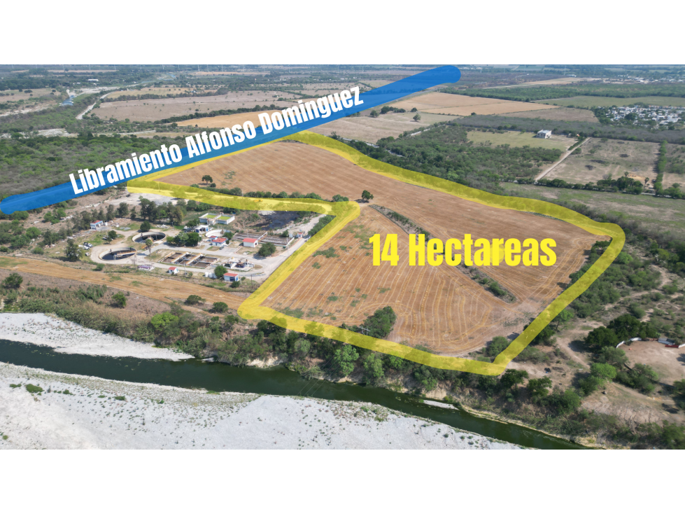 14 hectareas libramiento Alfonzo Mtz Dominguez Frente de carretera - 1