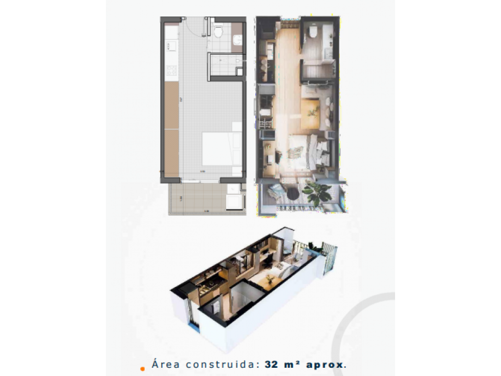 SE VENDE APARTAESTUDIO SOBRE PLANOS EN EL NORTE