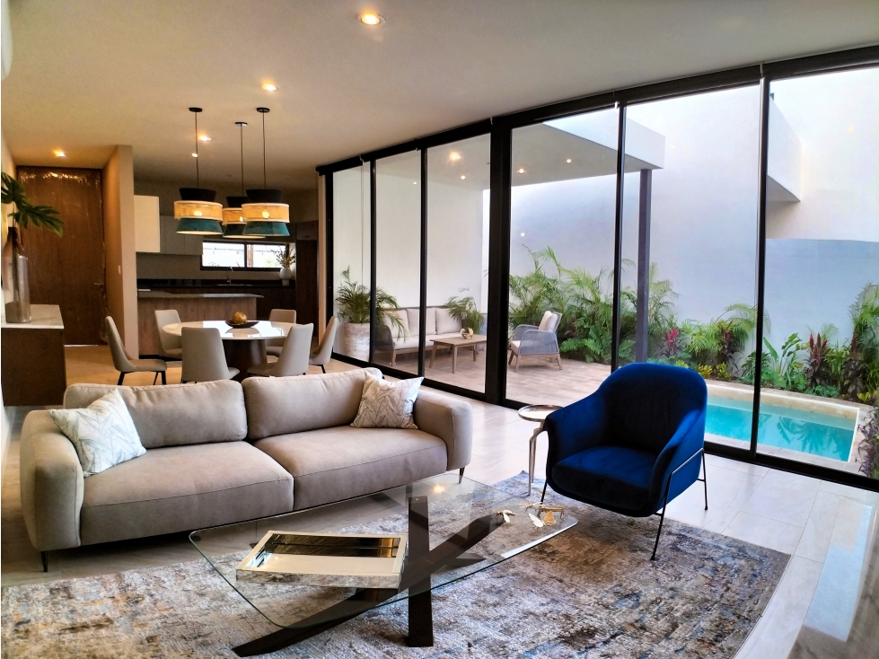 Casa de 1 planta amueblada en Conkal, Mérida, Yucatán — foto 2