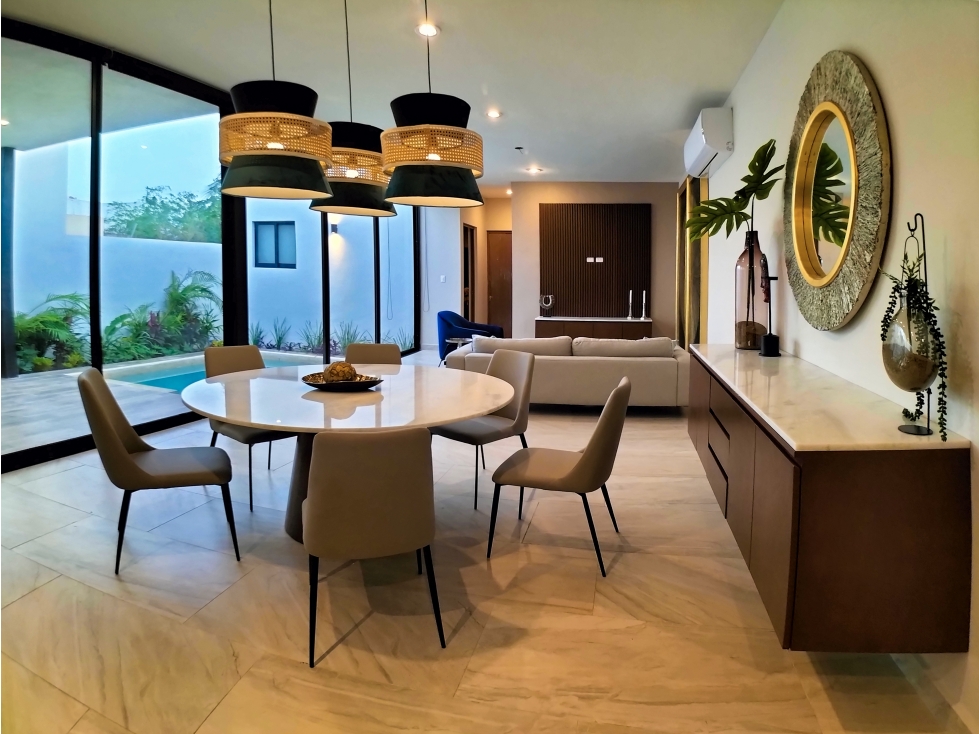 Casa de 1 planta amueblada en Conkal, Mérida, Yucatán — foto 4