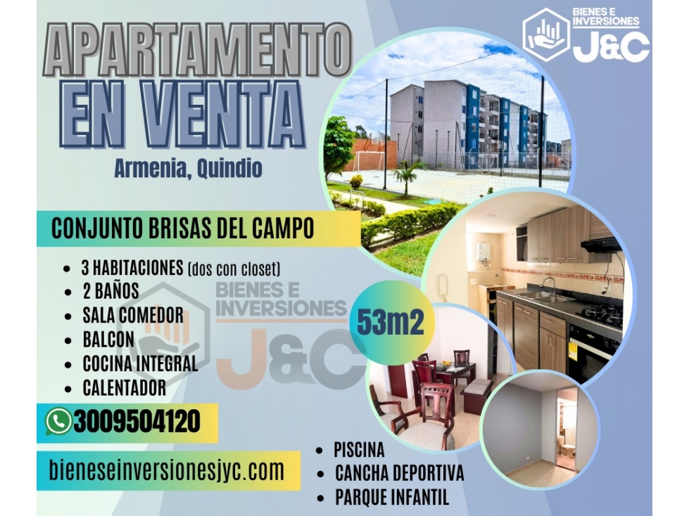 venta de apartamento en brisas del campo, Armenia Quindio