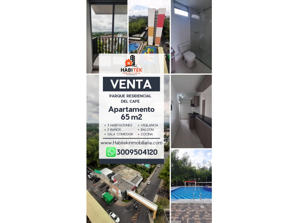se vende apartamento Parque Residencial del Cafe