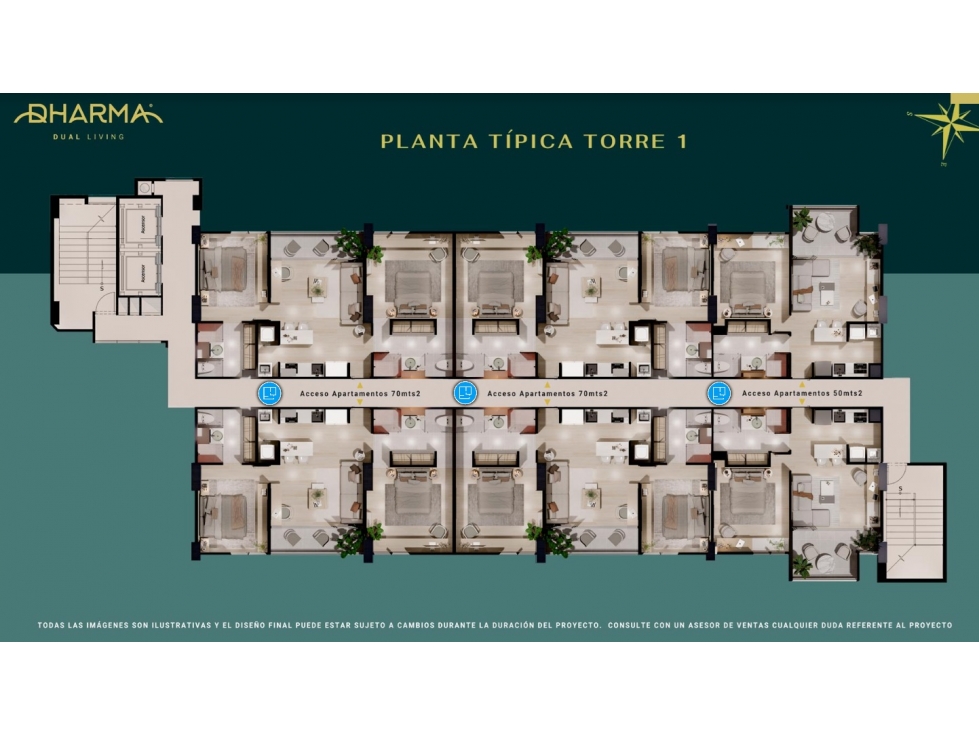 APARTAMENTO DE 70 m2 PARA RENTAS CORTAS EN SABANETA - Ma AUXILIADORA — foto 5