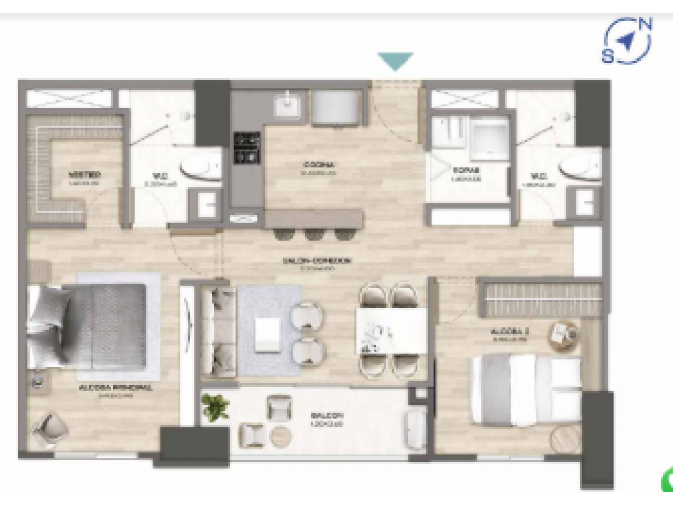 VENTA CESION DE DERECHOS APARTAMENTO LAS VEGAS 68 M2