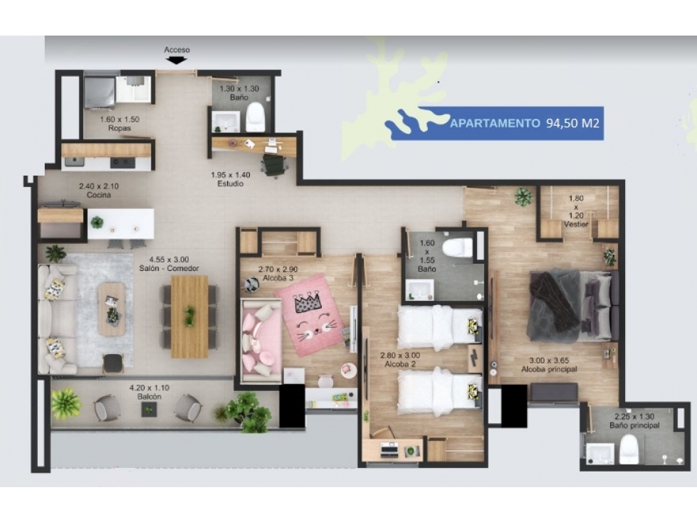 VENTA DE APARTAMENTO GRANDE *UNIDAD COMPLETA* EN LAURELES — foto 2