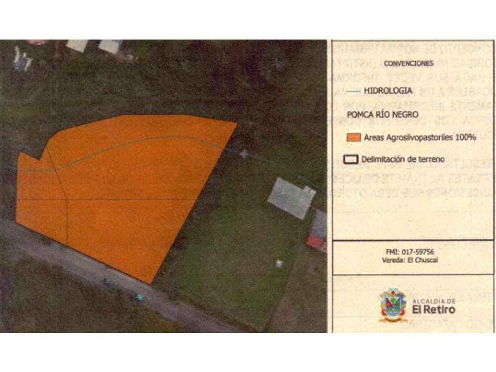 VENTA LOTE COMERCIAL MUY BIEN UBICADO EN EL RETIRO HACIA LA CEJA