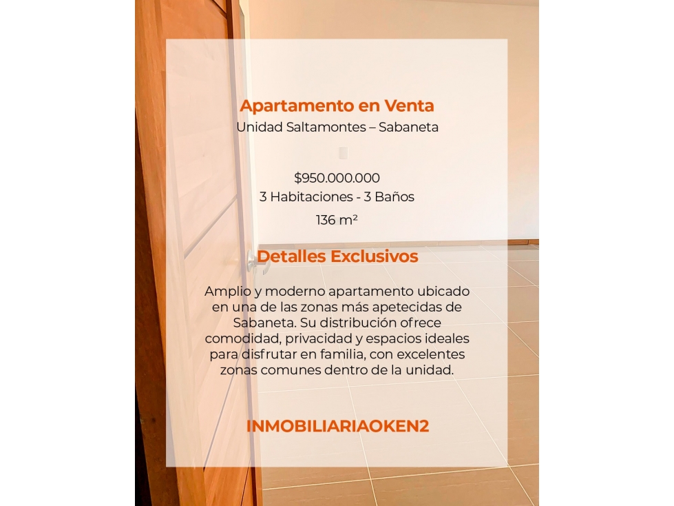 APARTAMENTO EN VENTA EN SABANETA — foto 5