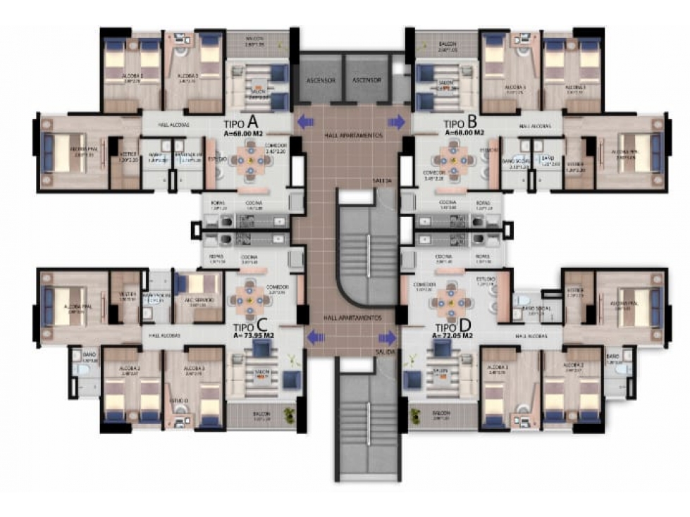 Venta proyecto Hungría áreas 68 y 74 m2 La Estrella / Ferrería — foto 5
