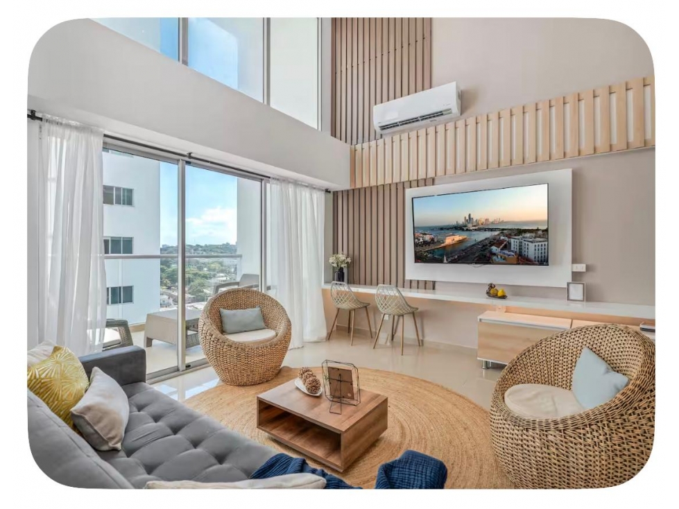 SE VENDE APARTAMENTO AMOBLADO RENTAS CORTAS EN CARTAGENA 114 MTS