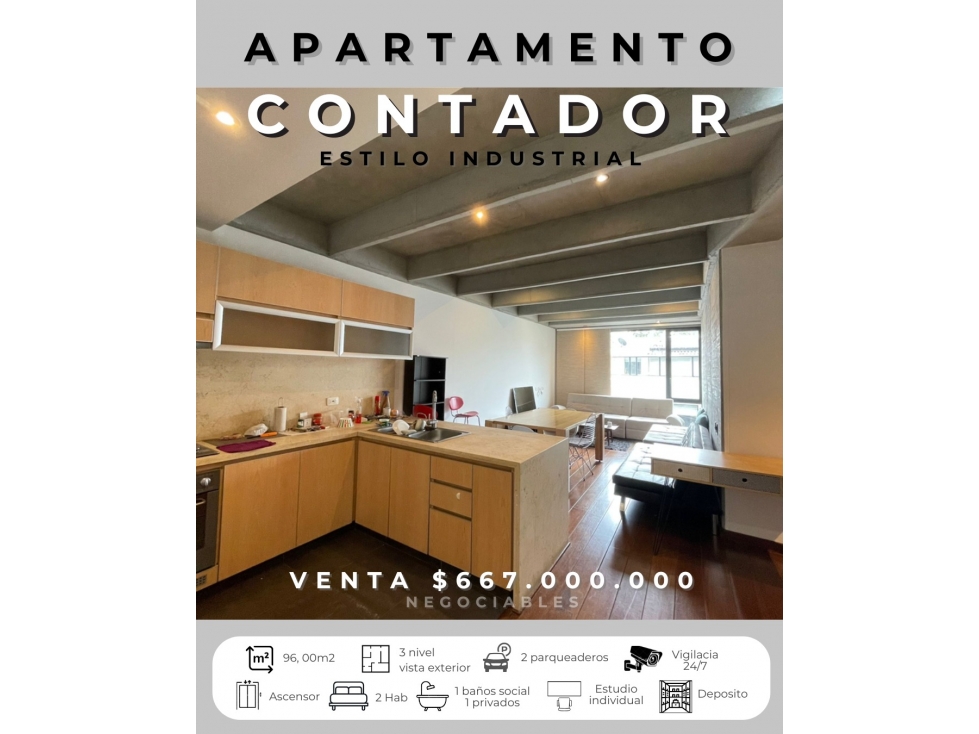 HERMOSO APARTAMENTO EN CONTADOR!!!