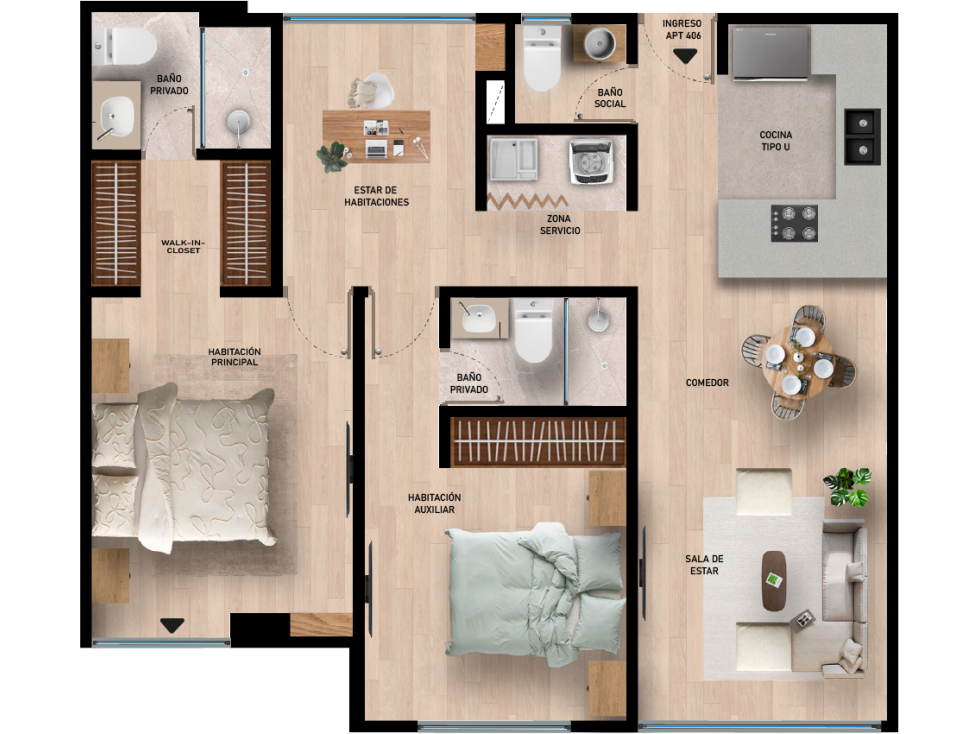 APARTAMENTOS EN VENTA CONTADOR — foto 5