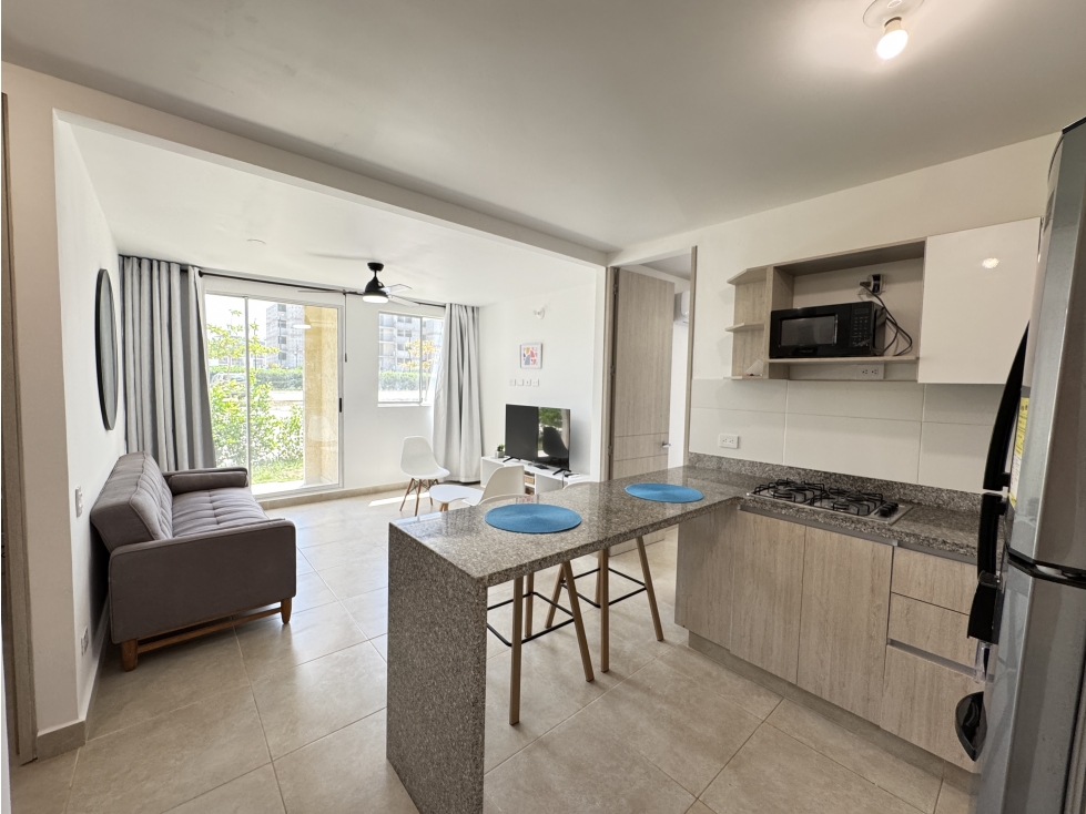 VENTA APARTAMENTO AMOBLADO 2 ALCOBAS EN CAPRIELLA SERENA DEL MAR — foto 2