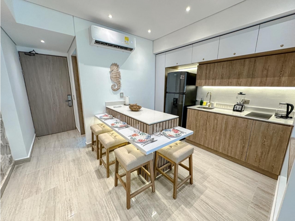 VENTA APARTA-SUITE AMOBLADA EN CARTAGENA BEACH RESORT EN CRESPO — foto 4