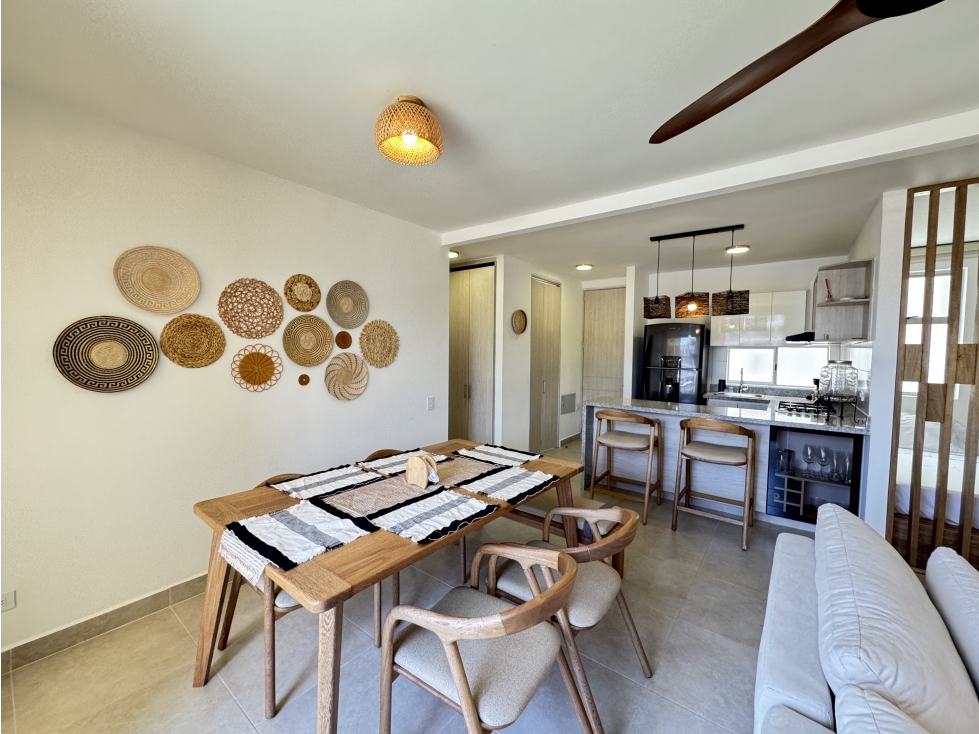 VENTA APARTAMENTO AMOBLADO 2 ALCOBAS + ESTUDIO EN CAPRIELLA — foto 3