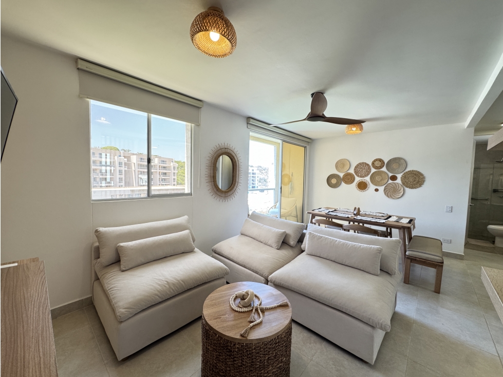 VENTA APARTAMENTO AMOBLADO 2 ALCOBAS + ESTUDIO EN CAPRIELLA — foto 4