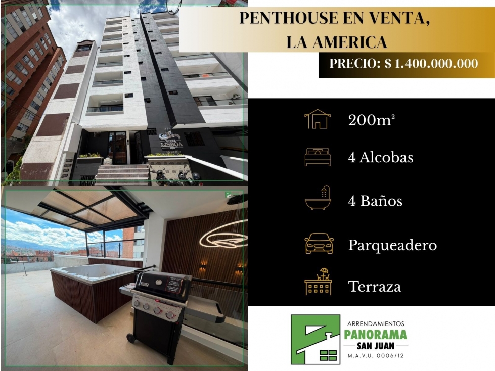 VENDO PENTHOUSE EN LA AMERICA