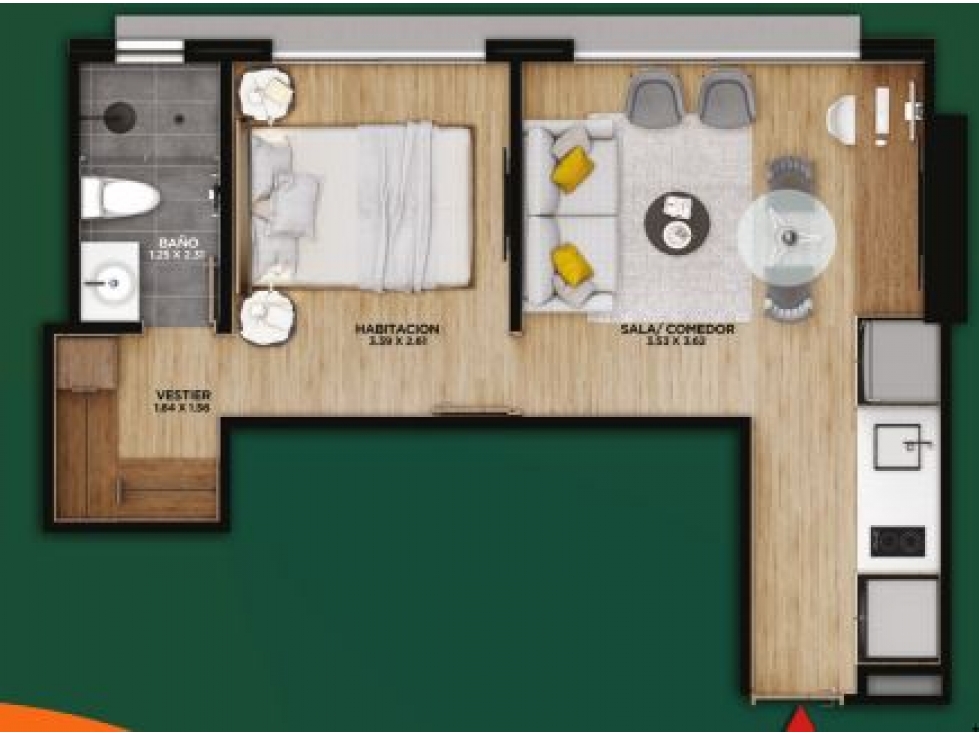 APARTAESTUDIO PARA ESTRENAR EN VENTA EN CHICO — foto 2